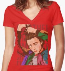 Timothee Chalamet Women's Fitted V-Neck T-Shirt