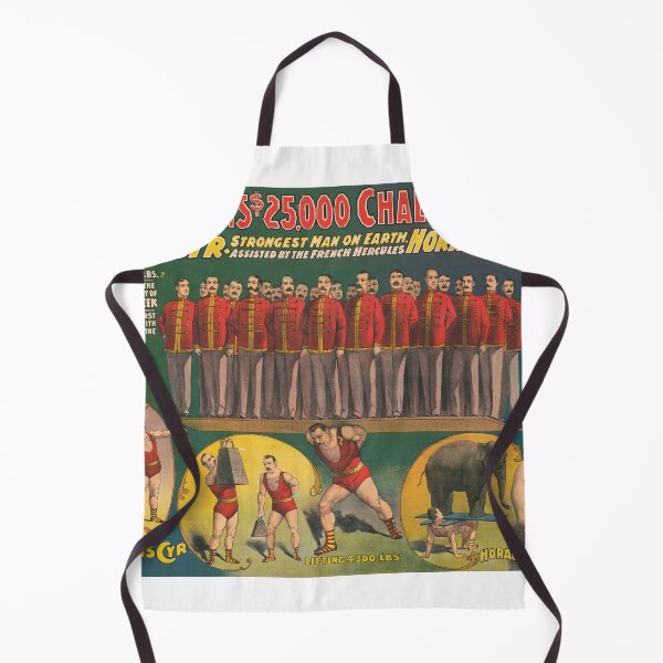 Item preview, STK501946A-Vintage circus poster showing strongmen lifting weights. designed and sold by StocktrekImages.