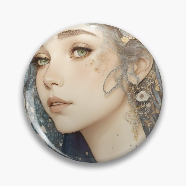 Item preview, FACIAL PORTRATE OF A BEAUTIFUL MERMAID PRINCESS designed and sold by INKVERSEIO.