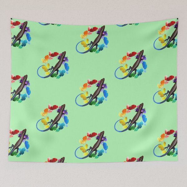 Item preview, Cute Lizard open eyes blue tail colorful  designed and sold by Shinetroves.