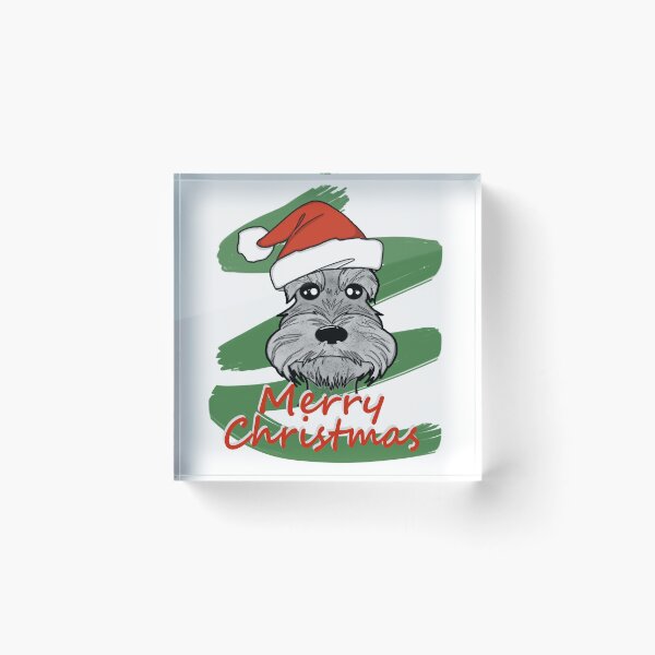 Item preview, Merry Christmas Schnauzer Miniature designed and sold by hemp3x.