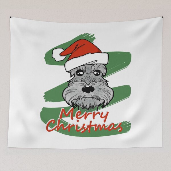 Item preview, Merry Christmas Schnauzer Miniature designed and sold by hemp3x.