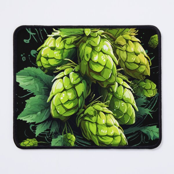 Aperçu de l'œuvre Illustration de paquet de houblon vert classique créée et vendue par InfiniteArtLab.