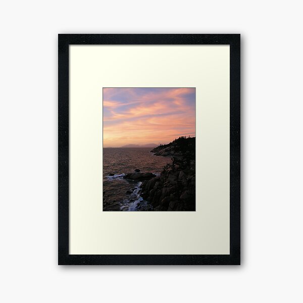 Ocean-Rock-Sky Framed Art Print