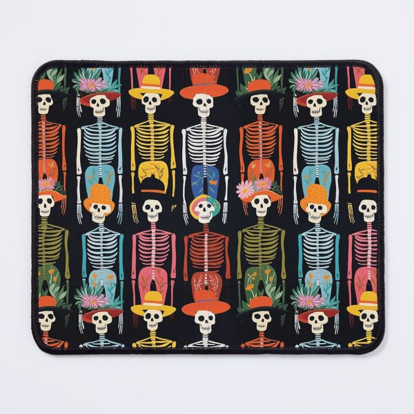 Item preview, Skeletons in Color: Wearing Fashionable Hats For Halloween designed and sold by Lovegrass Prints.