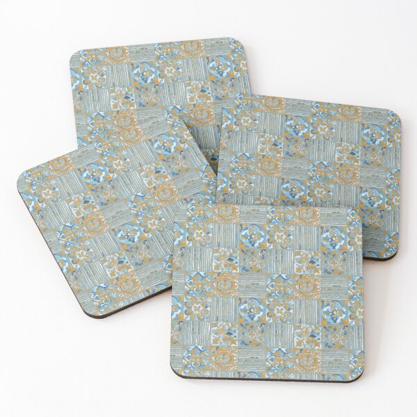 Item preview, Azulejos modern colors rusty designed and sold by Alessandro Remo Mazzoni Remotextiles.