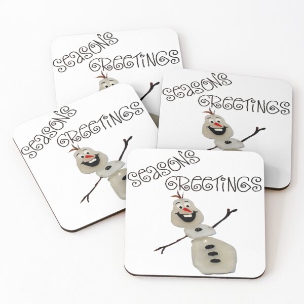 Item preview, Season's Greetings from this sea glass snowman! designed and sold by RockPaperArt.