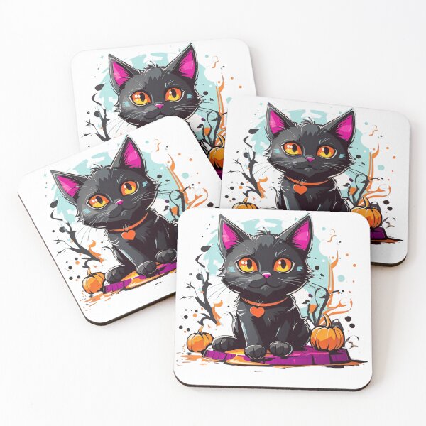 Item preview, Enchanted Ebony: Black Cat and Pumpkin Delight designed and sold by irosh madushan.