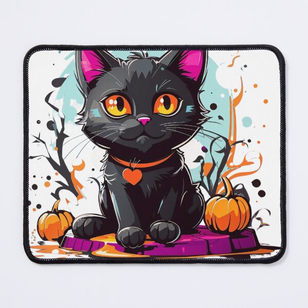 Item preview, Enchanted Ebony: Black Cat and Pumpkin Delight designed and sold by irosh madushan.