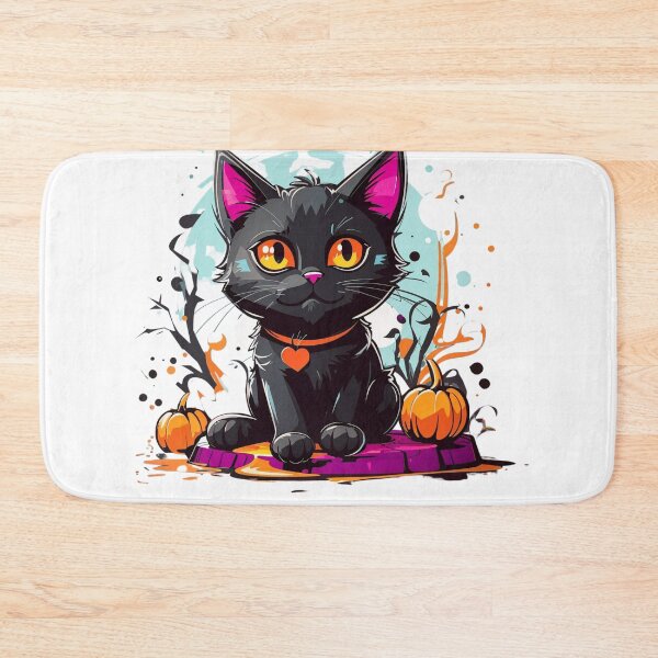 Item preview, Enchanted Ebony: Black Cat and Pumpkin Delight designed and sold by irosh madushan.