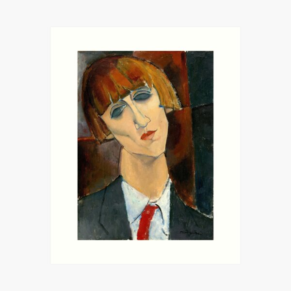 Aperçu de l'œuvre Madame Kisling par Amedeo Modigliani, 1917 créée et vendue par Vintage Wall Art.