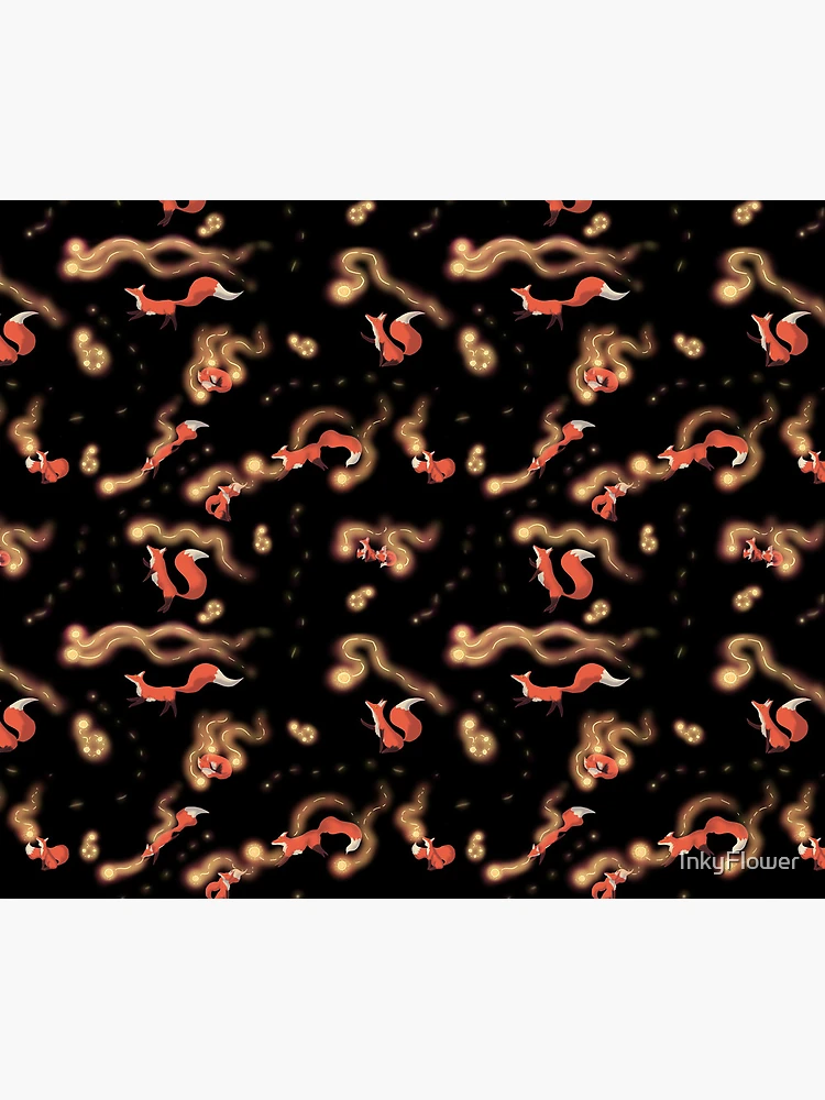 Thumbnail 5 of 5, Mouse Pad, Foxes Chasing Fireflies Pattern designed and sold by InkyFlower.