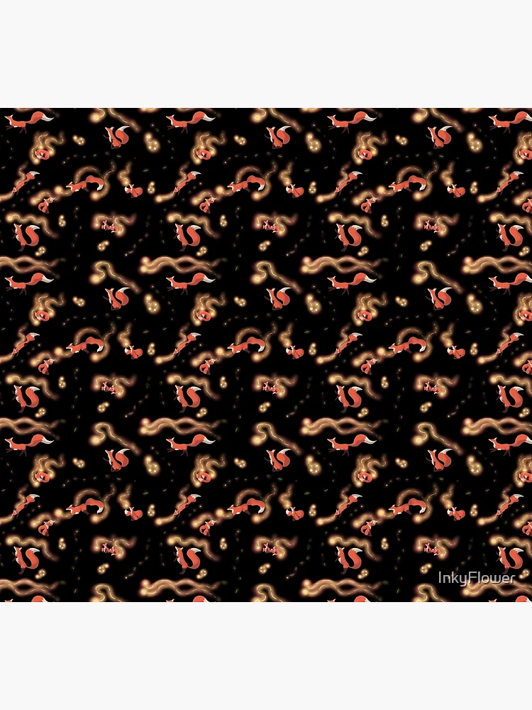 Thumbnail 5 of 5, Socks, Foxes Chasing Fireflies Pattern designed and sold by InkyFlower.