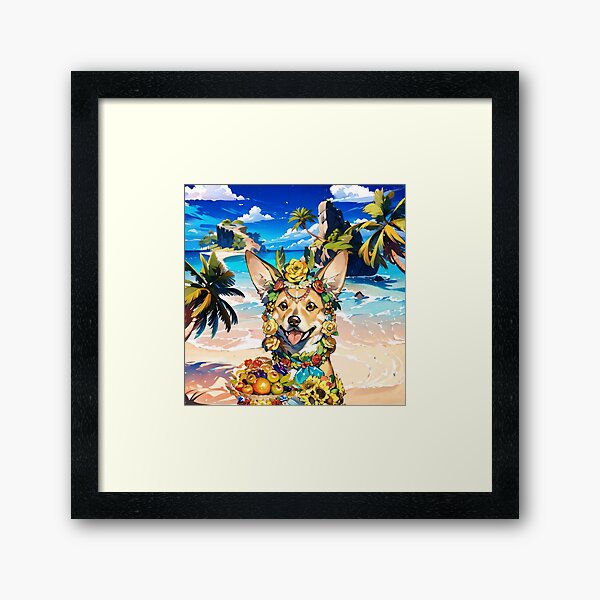 Vista previa del artículo con la obra «perrito en la playa», diseñado y vendido por Phasin454.