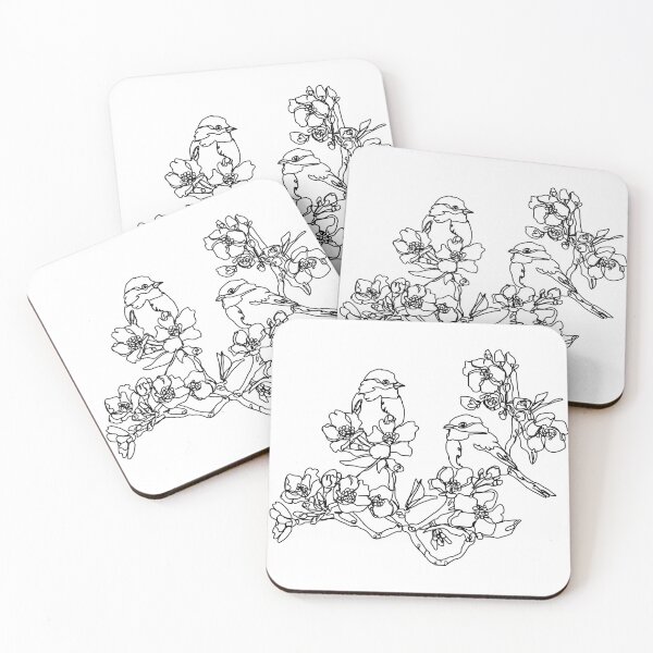 Item preview, Birds and flowers designed and sold by Roses Mond.