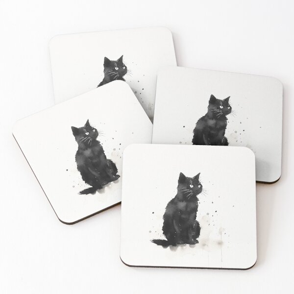 Item preview, Abstract black cat designed and sold by TeeTreasures.