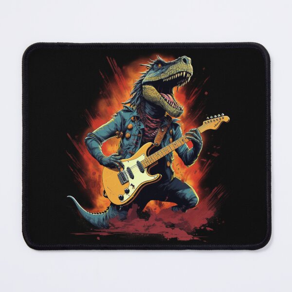 Item preview, Dinosaur Playing Guitar Dino designed and sold by ArtFromBeyond.