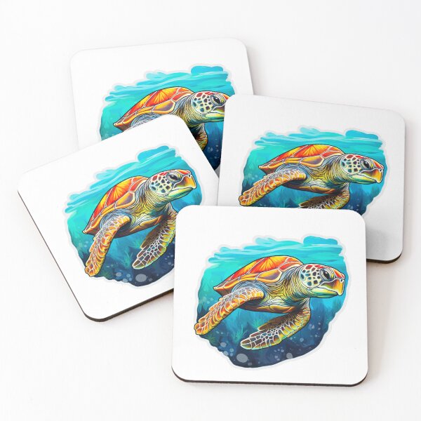 Item preview, Swimming sea turtle designed and sold by DiveIntoDesigns.