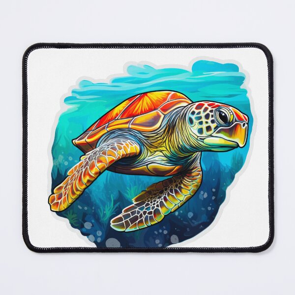 Item preview, Swimming sea turtle designed and sold by DiveIntoDesigns.