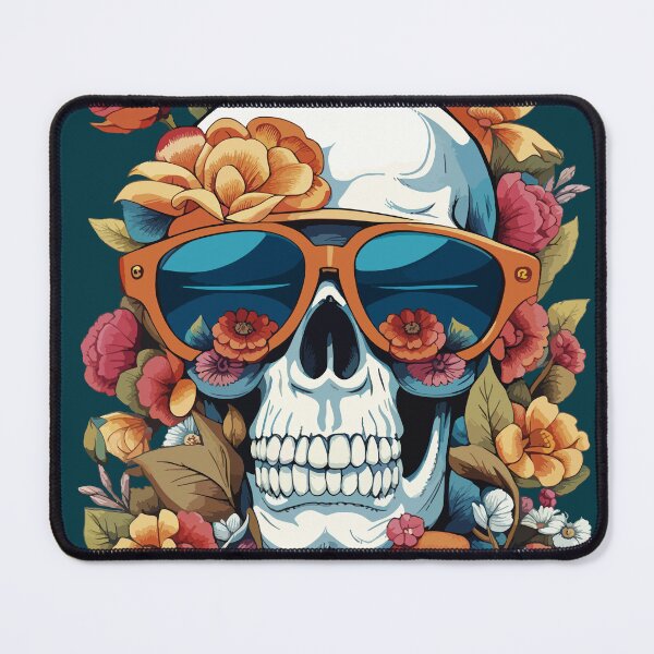 Item preview, Hot summer skull sunglasses and flowers designed and sold by Elnica.
