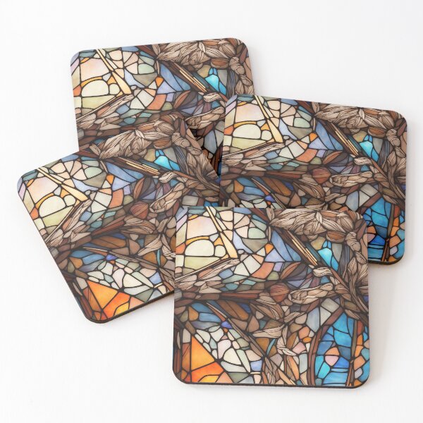Item preview, Colorful Stained Glass with hidden Owl  designed and sold by Ketique.
