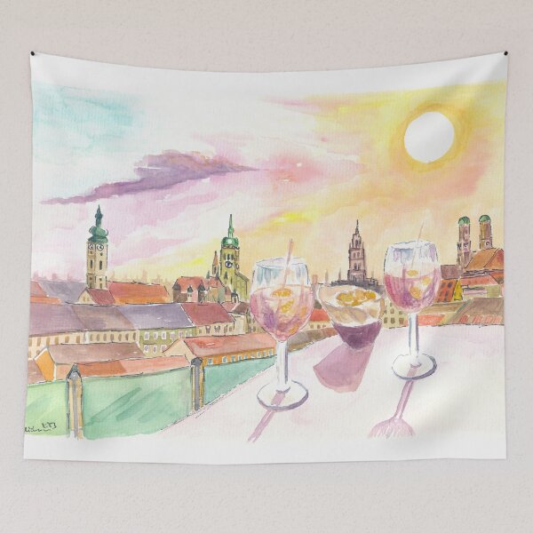 Item preview, Munich Sundowner with Rooftop Vibes and Skyline View designed and sold by artshop77.