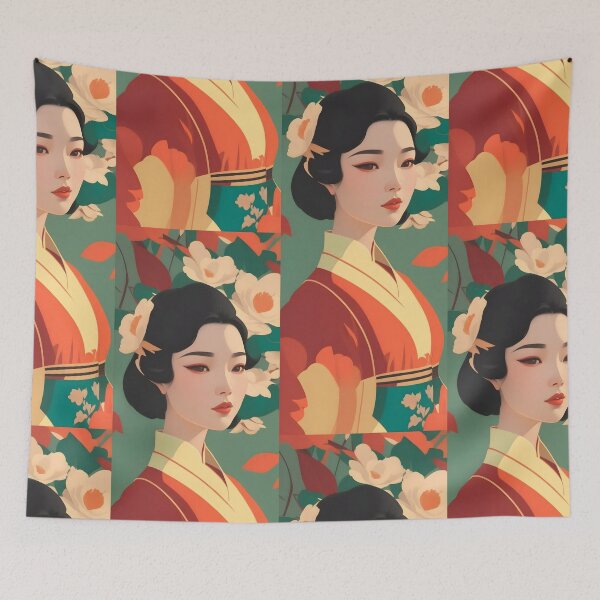 Item preview, Arte colorido geisha designed and sold by OnPointOutfits.
