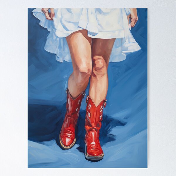 Item preview, gypsy cowgirl with red boots  designed and sold by lady Hana.