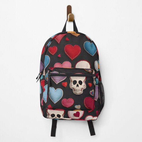 Item preview, Hearts and Skulls Embroidered Pattern designed and sold by Silvermoonmyst.