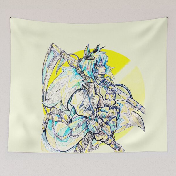 Item preview, Neko girl in cyberpunk anime style designed and sold by Estef Mos Art.