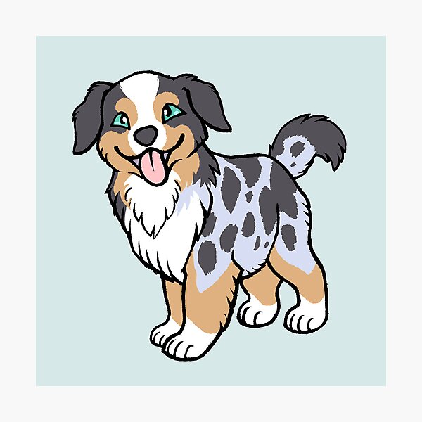 Item preview, Australian Shepherd (Doggust 2023) designed and sold by tiffatiel.