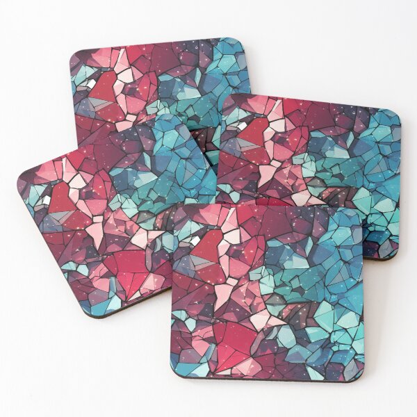Item preview, Red And Blue Cracked Stone Style Seamless Pattern designed and sold by AerinDigital.