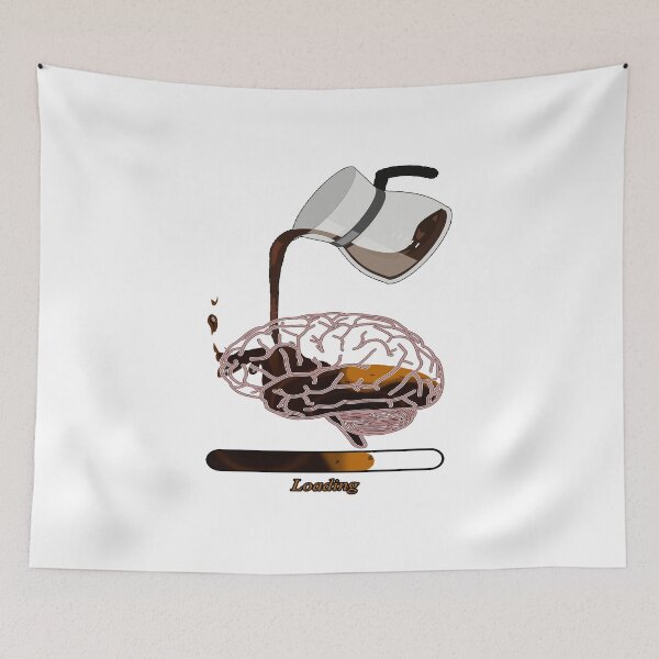 Item preview, Brain coffee loading T-shirt designed and sold by Ahmed Bakry.