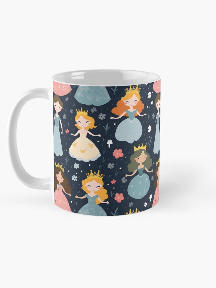 Thumbnail 5 of 6, Coffee Mug, Princesses Pattern 6 designed and sold by DigitalPatternx.