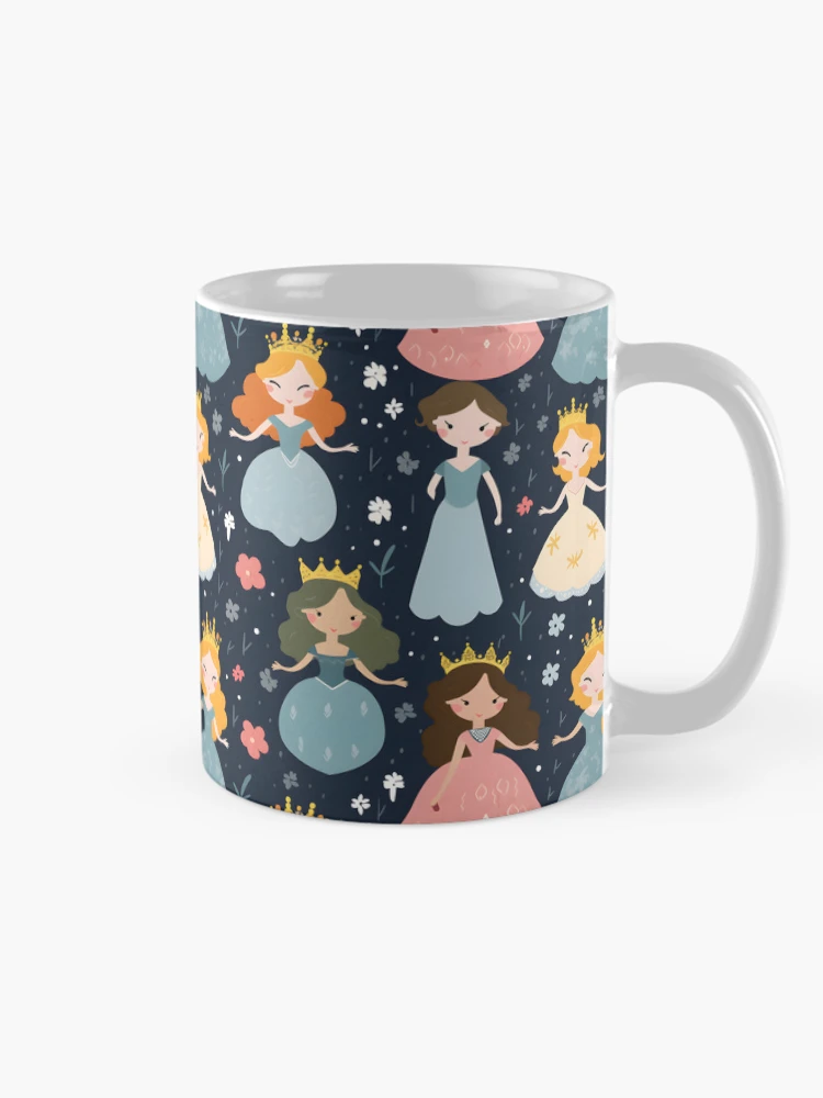 Thumbnail 3 of 6, Coffee Mug, Princesses Pattern 6 designed and sold by DigitalPatternx.