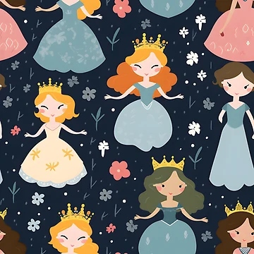 Artwork thumbnail, Princesses Pattern 6 by DigitalPatternx