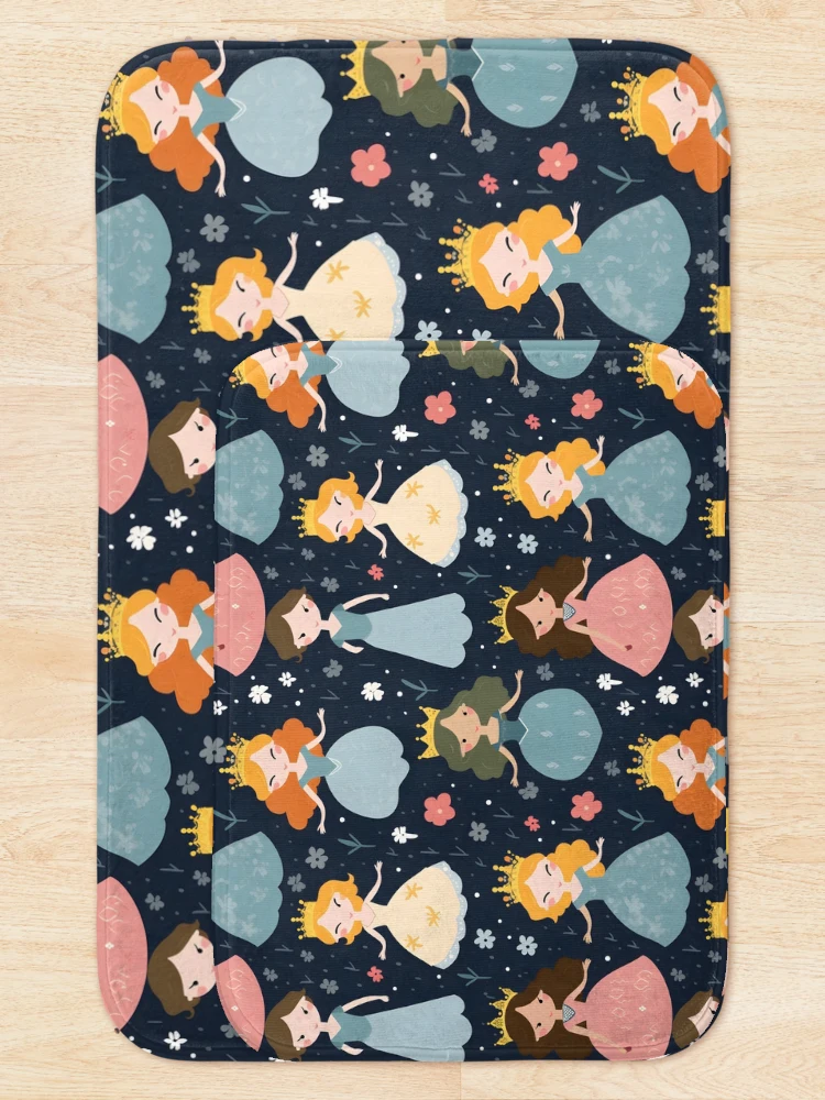 Thumbnail 5 of 6, Bath Mat, Princesses Pattern 6 designed and sold by DigitalPatternx.