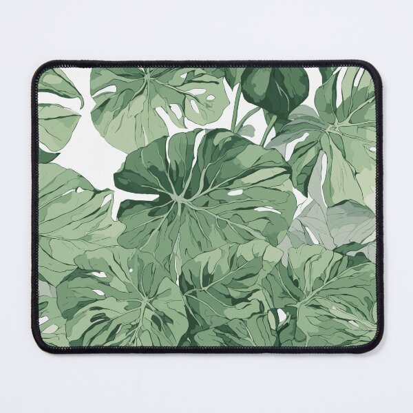 Item preview, Green Floral Monstera Pattern designed and sold by SynthiPrint.