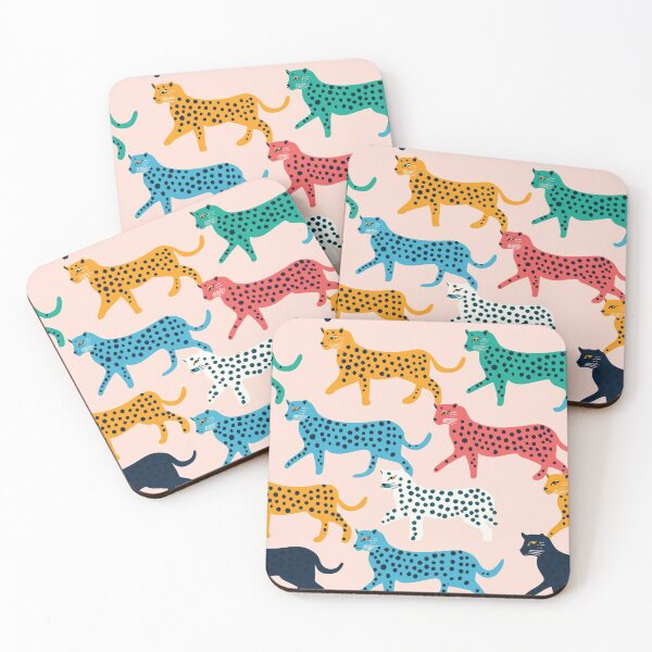 Item preview, Cheetahs Prancing: Colorful Spotted Big Cats designed and sold by Lovegrass Prints.