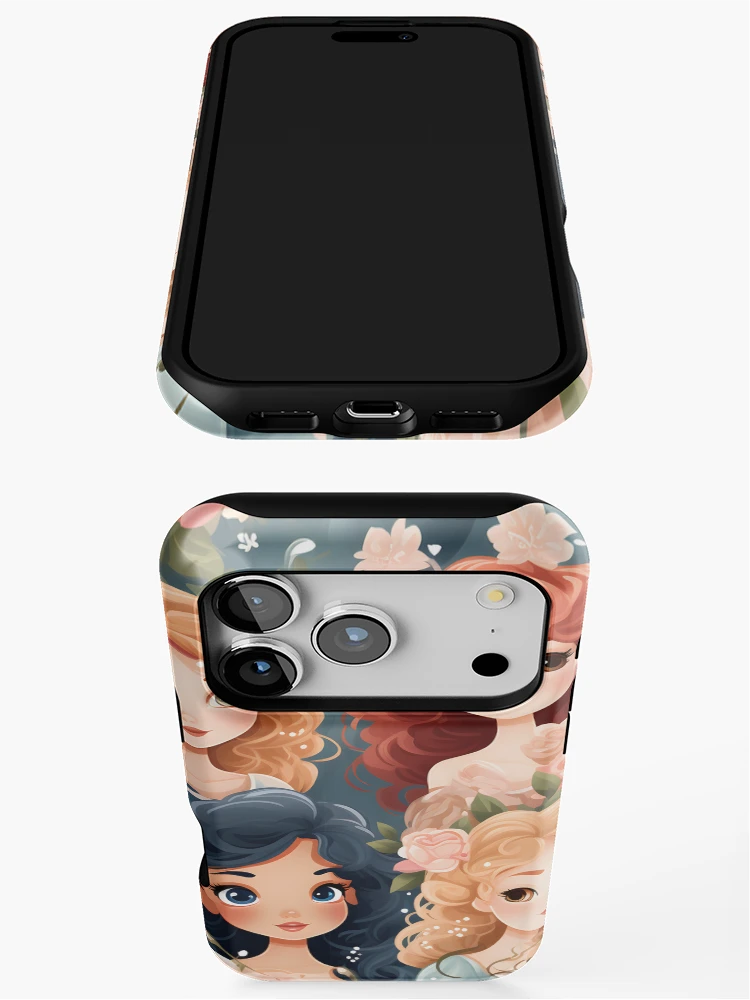 Thumbnail 3 of 4, iPhone Case, Princesses Pattern 7 designed and sold by DigitalPatternx.