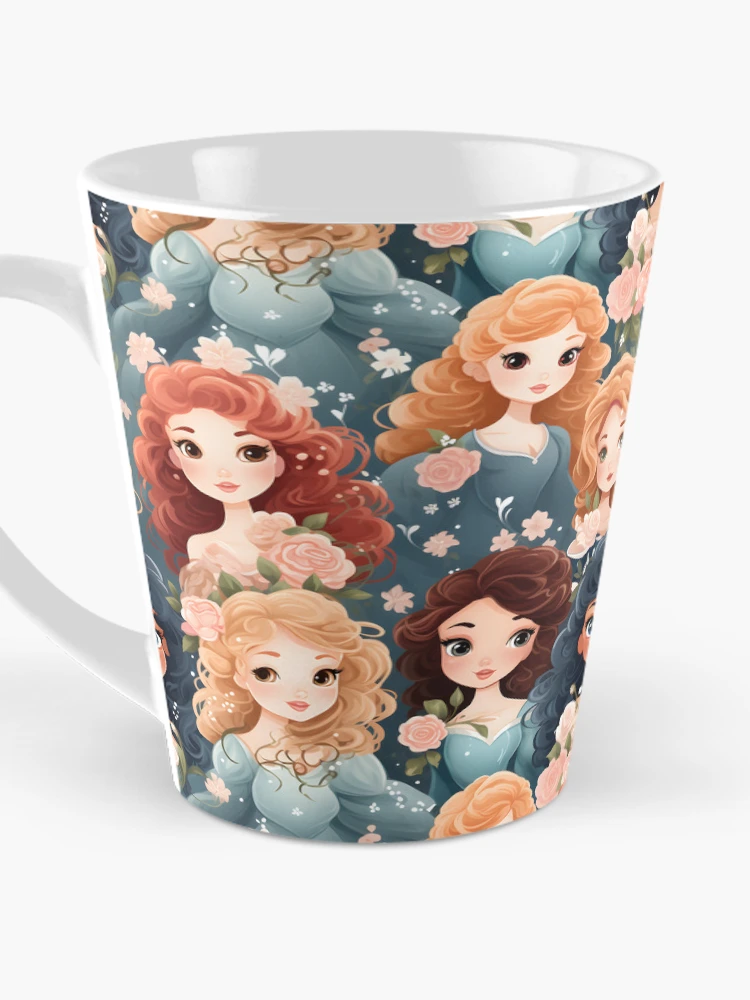 Thumbnail 3 of 4, Coffee Mug, Princesses Pattern 7 designed and sold by DigitalPatternx.