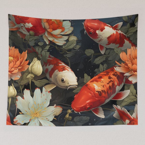 Item preview, Graceful Tranquility. Koi Fish Gliding Through Serene Waters designed and sold by trustApirom.