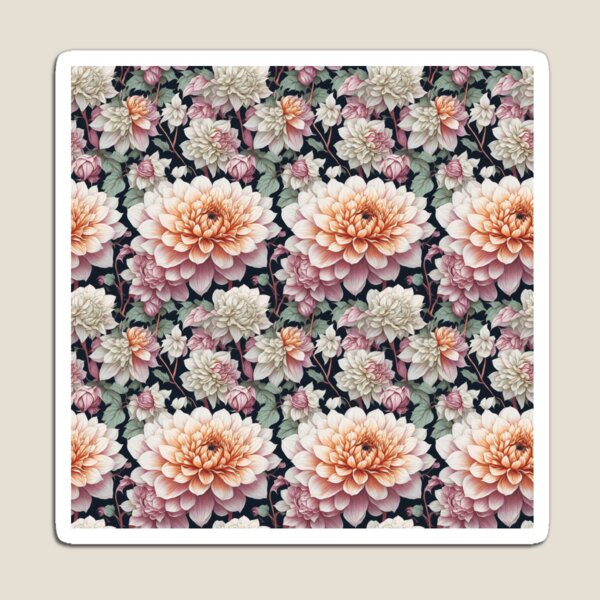 Item preview, Elegant Colorful Dahlia Floral Pattern designed and sold by SynthiPrint.