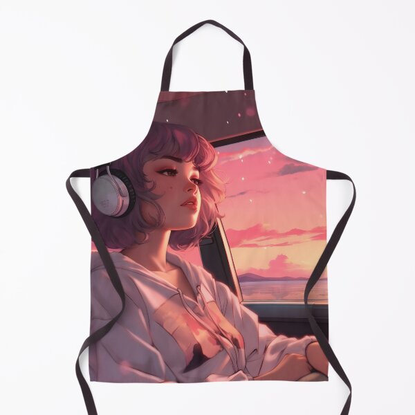 Item preview, Anime Girl Aesthetic Pink Vibes Sunset Car designed and sold by Yana Grech.