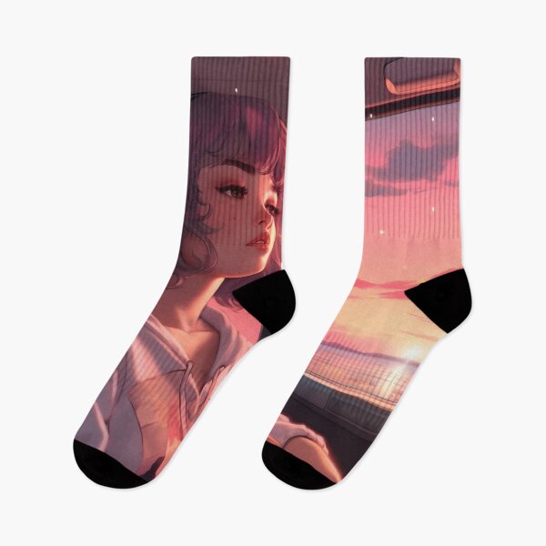 Item preview, Anime Girl Aesthetic Pink Vibes Sunset Car designed and sold by Yana Grech.