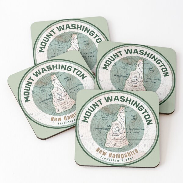 Item preview, Mountain Map NH Shape - Mount Washington designed and sold by Willz Designz.