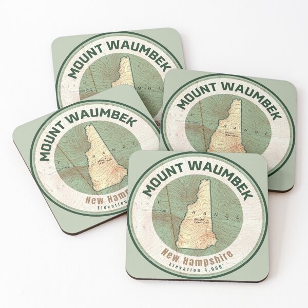 Item preview, Mountain Map NH Shape - Mount Waumbek designed and sold by Willz Designz.