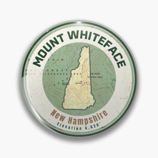 Item preview, Mountain Map NH Shape - Mount Whiteface designed and sold by Willz Designz.