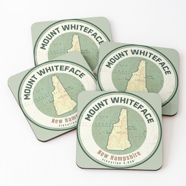 Item preview, Mountain Map NH Shape - Mount Whiteface designed and sold by Willz Designz.