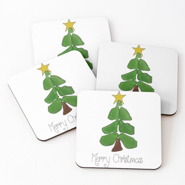 Item preview, Funky sea glass christmas tree designed and sold by RockPaperArt.